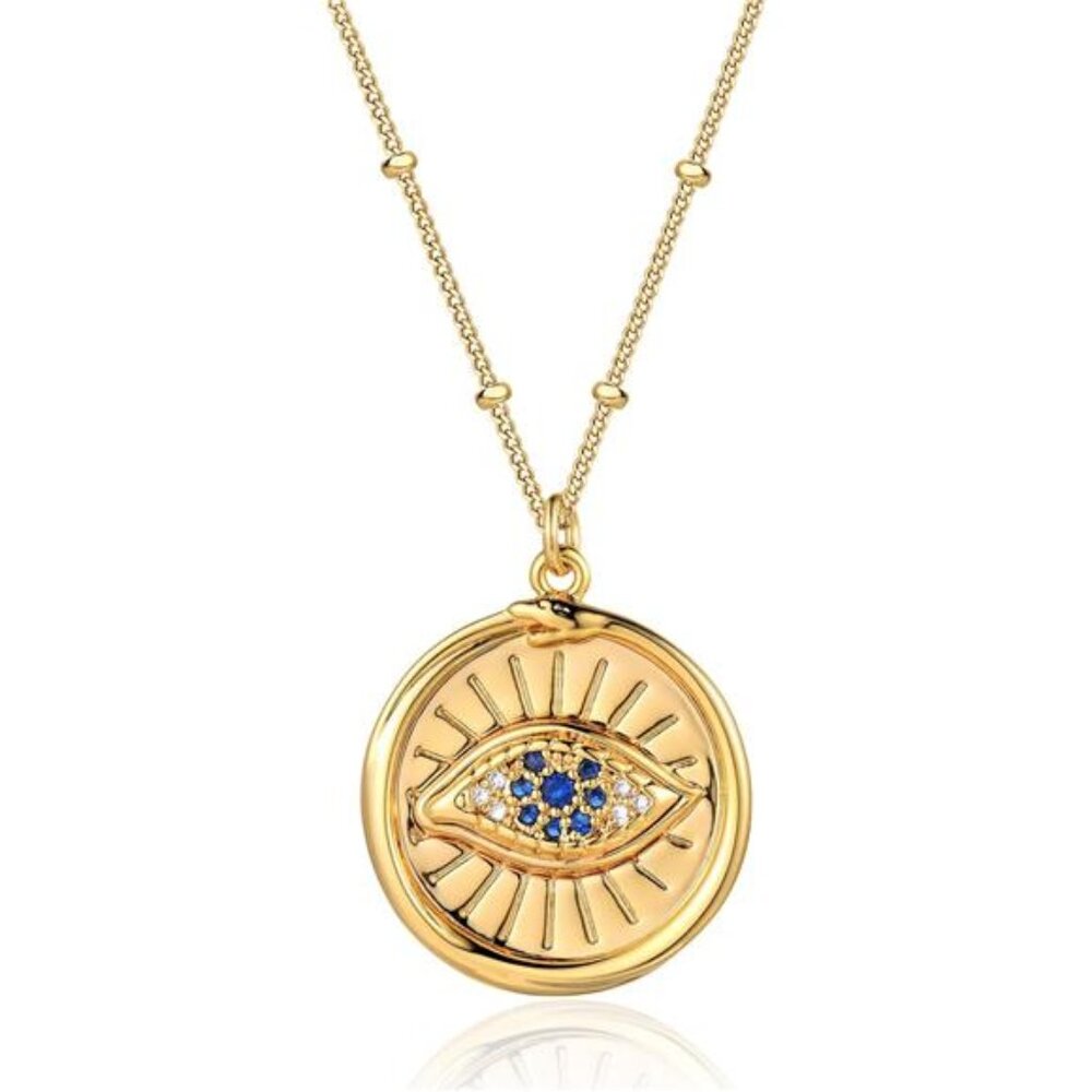 Dainty Evil Eye Necklace for Women